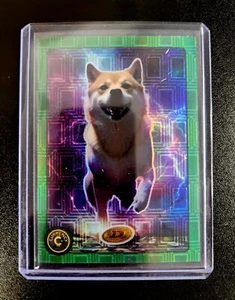 2024 Cardsmiths Currency Series 4 Dogecoin #66 Emerald 64/99 Gemstone Refractor - Bild 1 von 2
