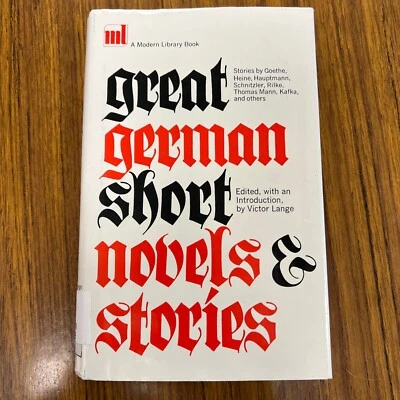 Great German Short Novels & Stories Modern Library  1952 - Image 1 of 4