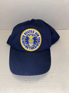 Vintage United States Air Force Retired Patch Snapback Hat Cap Made USA USAF - Picture 1 of 4