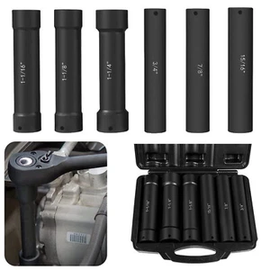 1/2 " Drive Heavy Duty Extended Length Extra-Deep Length Impact Socket Set - Picture 1 of 10