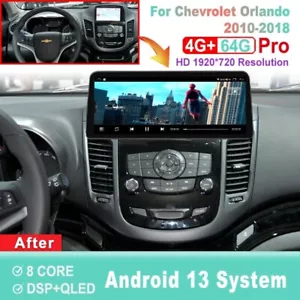 12.3 inch Screen Android Car Radio For Chevrolet Orlando 2010-2018 GPS Carplay - Picture 1 of 7