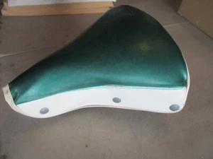 Sehr schöner Vintage weiß/grün Troxel Fahrradsitz Sammlerstück 8-1/2" x 8" selten - Bild 1 von 8