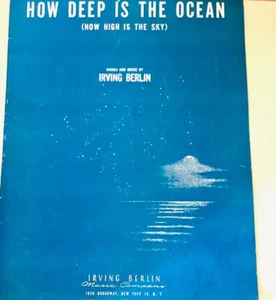 Vintage 1932 How Deep Is The Ocean by Irving Berlin Sheet Music - Picture 1 of 1