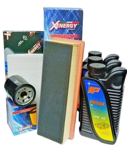 kit 3 filtri per tagliando + olio motore 10w40 fiat 500 312 1.2 benzina gas X - Foto 1 di 6
