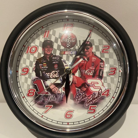 NASCAR Coca-Cola Dale Earnhardt Jr. & Sr. Wall Clock Cover
