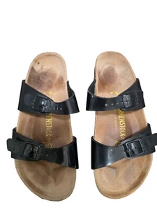 Sandalias Birkenstock Arizona charol negro talla 36 UE sin cordones - Imagen 1 de 10
