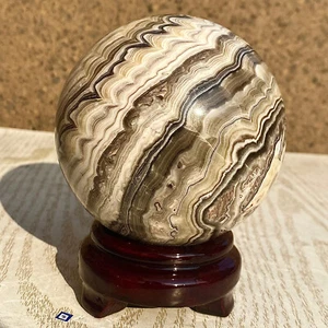 3.51LB Natural zebra stone agate crystal mineral quartz ball decoration - Picture 1 of 12