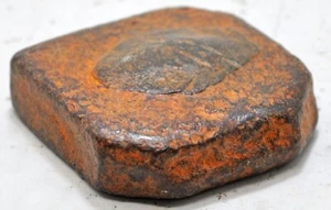 Antique Iron Mercantile Measuring Weight Original Old Hand Crafted Brass Mark - Picture 1 of 8