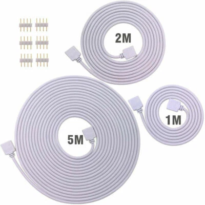 5pin 4Pin Extension Wire Cable Cord Connector For RGB RGBW 5050 LED Strip Lights - Image 1 of 4