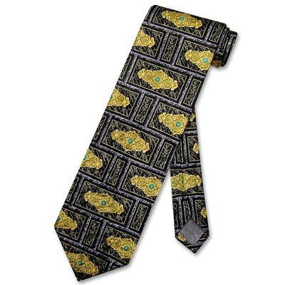 Antonio Ricci SILK NeckTie Made in ITALY Geometric Design Mens Neck Tie #5826-3 - Image 1 of 2
