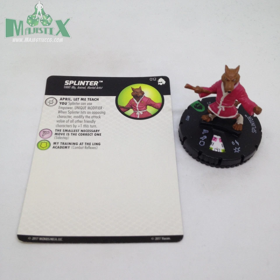 Heroclix Teenage Mutant Ninja Turtles Series 3 Splinter #012 Uncommon w/card! - Image 1 of 1