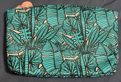 Bolsa Ipsy Glam Hojas Rosa Verde, Planta Follaje Hoja Palma Filodendro 7x5 Foto 1 de 2