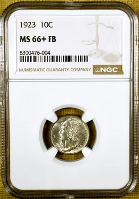 1923 NGC MS66+ FB Mercury Dime - Image 1 of 2