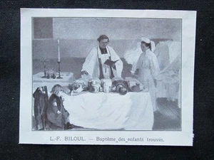 L. F. Biloul - Battesimo dei trovatelli Stampa del 1909 - Picture 1 of 1
