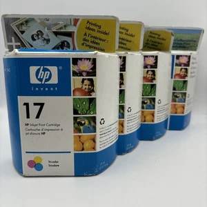 (4) HP Tintenstrahl-Druckpatronen #17 dreifarbig neu versiegelt abgelaufen 2006 - Bild 1 von 2