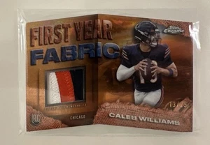 2024 Topps Chrome First Year Fabric Caleb Williams 13/25-3color Player Worn Mem - Picture 1 of 10