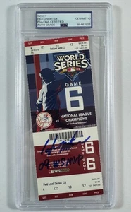 HIDEKI MATSUI “09 WS MVP” SIGNED 2009 WORLD SERIES GAME 6 TICKET PSA/DNA GEM 10 - Picture 1 of 2