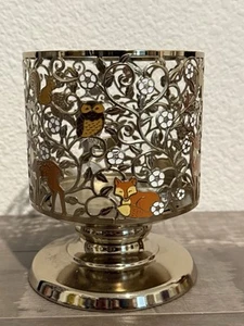 Bath And Body Works 3 Wick Candle Holder Fall Deer Fox Squirrel - Picture 1 of 7
