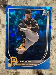 2025 BOWMAN CHROME SAPPHIRE CARD PITTSBURGH PIRATES PAUL SKENES #30 - Picture 1 of 1