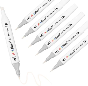 Alcohol Markers, White Blender Pens, 6Pcs Blending Blender Dual Tips Brush & Chi - Picture 1 of 12