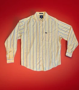 Faconnable Herren, SS, Button Down Made In USA Albert Goldberg Blau Gelb Weiß - Bild 1 von 3