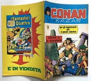 marvel CORNO CONAN E KAZAR N.26 1976 CON ADESIVI - Picture 1 of 8