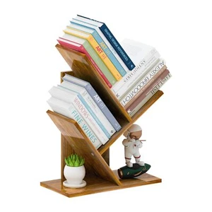 Tree Bookshelf 3tier Small Book Storage Organizer Shelves Floor Standing Bookcas - Picture 1 of 6