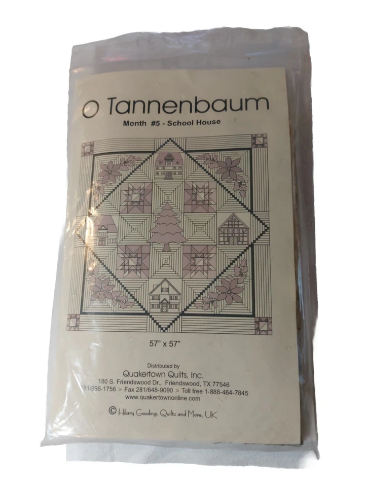 O Tannenbaum Month #5 School House Quakertown Quilts Kit Pattern & Fabric - Image 1 of 2
