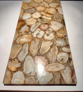 Natural Rectangular Agate Table Top, Dining Table, Coffee Table, Resin Table top - Picture 1 of 10