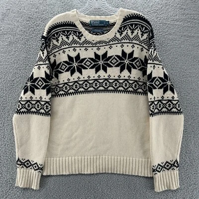 Suéter Ralph Lauren De Colección Para Hombres Grande L Isla Justa Cachemira Cabello de Conejo Algodón Foto 1 de 4