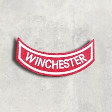 Winchester Red White NRA Hunting Rocker Tab Ribbon 3.5" Patch 