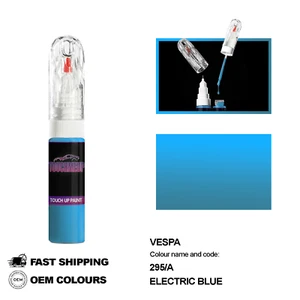 FOR VESPA ELECTRIC BLUE 295 Touch Up Paint Pen Brush Fix Kit Scratch Chip Set - Picture 1 of 8
