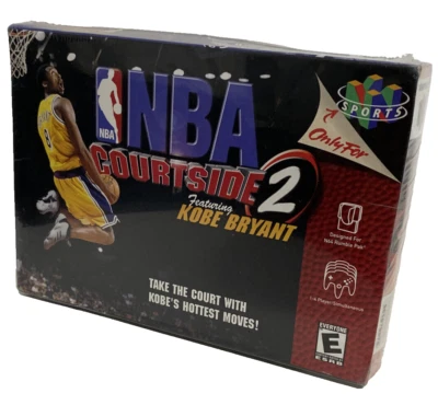 RARE SEALED N64 NBA Courtside 2 feat. Kobe Bryant for Nintendo 64, 1999 - Image 1 of 4