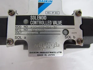 DAIKIN KSO-G02-2BA-30 SOLENOID CONTROLLED VALVE - Picture 1 of 7