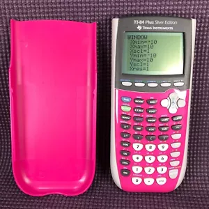 Texas Instruments Hot Pink Ti-84 Plus Silver Edition Graphing Calculator Tested - Picture 1 of 13