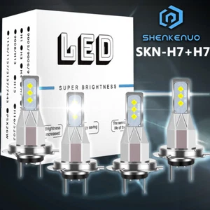 For Hyundai Sonata 2011-14 6000K LED Headlight High Low Beam Light Bulb combo 4x - Picture 1 of 7
