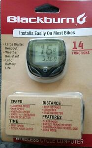 Blackburn Wireless Cycling Computer Speedometer Odometer Clock 14 functions NEW