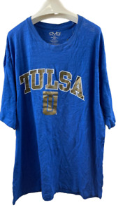 OVD Mens University of TULSA Crew Neck Short Sleeve T-Shirt-Blue, 2XL