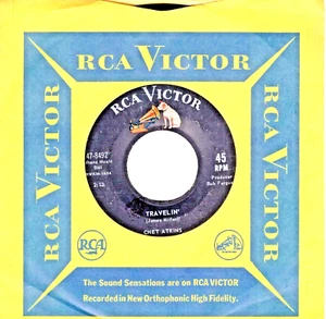 Chet Atkins:   Cloudy And Cool / Travelin' .. Instrumental .. 45 RPM -2720 - Picture 1 of 3