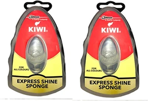 2 Pack Kiwi Express Shoe Shine Polish Sponge Neutral 0.2 Fl Oz each Leather - Picture 1 of 10