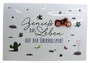 Route 66 Geburtstagskarte mit Pin Karte Geburtstag Motorrad Biker Gutsch Verlag - Bild 1 von 6