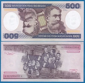 Brazil 500 Cruzeiros P 200 a Signature 20 UNC 200a - Picture 1 of 1