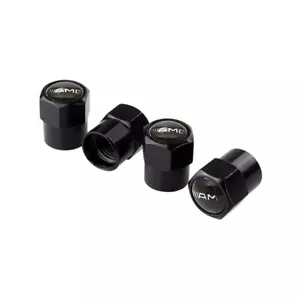 4pcs Bouchons de Valve de Pneu Logo AMG pour Mercedes - Noir - Black - Picture 1 of 2