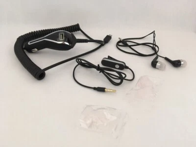 Accesorios para teléfono Samsung Android cargador de coche inteligente auriculares estéreo y micrófono  Foto 1 de 4