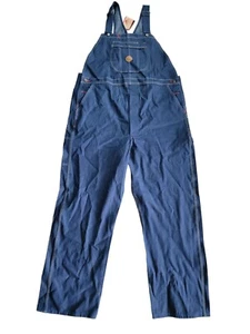 Red Kap Men's Denim Bib Overall Work Uniform BD10DN, Size 46x32 - Picture 1 of 4