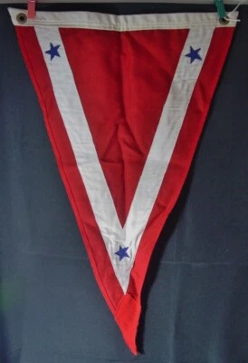 Старый Редкий 1950-е Яхт-клуб Camden Burgee NYLANIN BUNTING - Изображение 1 из 4