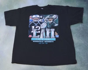 NFL Super Bowl LII Patriots vs Eagles Men's  Double Sided T-Shirt Size XL. - Picture 1 of 5