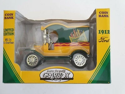 1998 Crayola Diecast 1912 Ford Delivery Car Coin Bank Ltd Ed #2 in Series, Boxed — 第 1/4 张图片