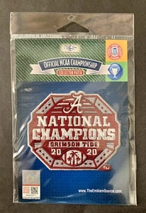 2020 COLLEGE FOOTBALL NATIONAL CHAMPIONS OFFICIAL PATCH ALABAMA CRIMSON TIDE - Picture 1 of 3