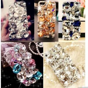 Luxury Bling Crystal Rhinestone Diamond Back Case for iPhone 15 14 13 12 Pro Max